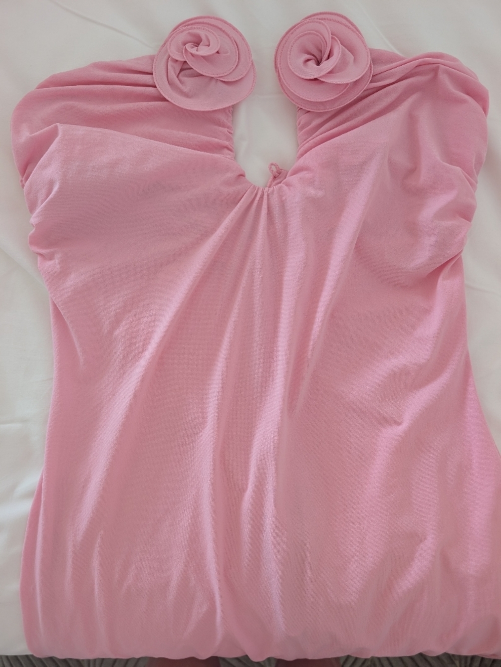 Magda Butrym Strapless Pink Maxi Dress with Rosette Detail - Picture 10 of 16